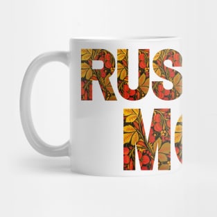 Russian mom in khokhloma traditional pattern Mug